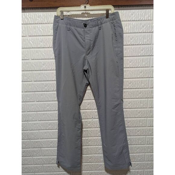 Under Armour Men's Gray Solid Mid-Rise Ankle Length Golf Pants Size 36 x 32 - Picture 1 of 7